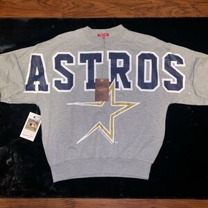 Mitchell & Ness Gray Astros Crewneck Sweater